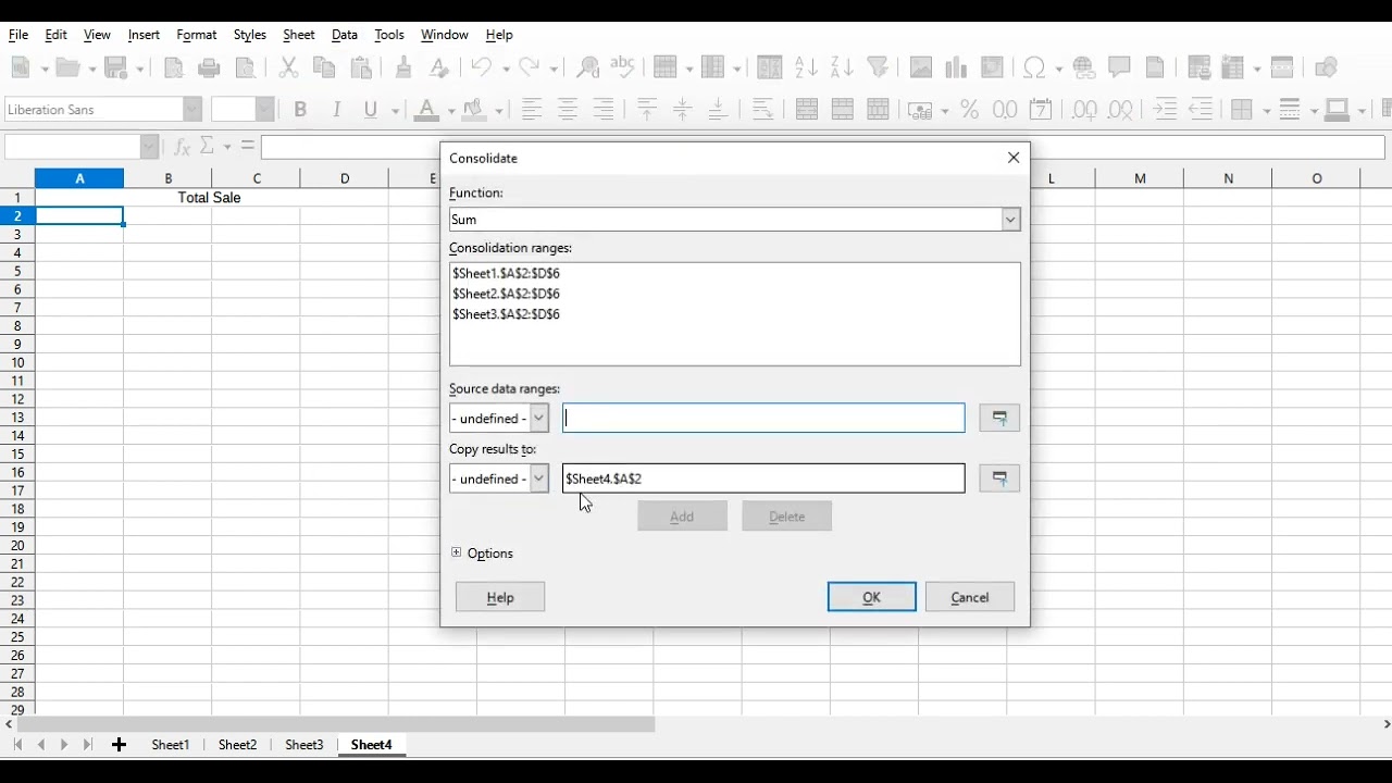 10th IT Unit 2 ch 4 Consolidate LibreOffice calc
