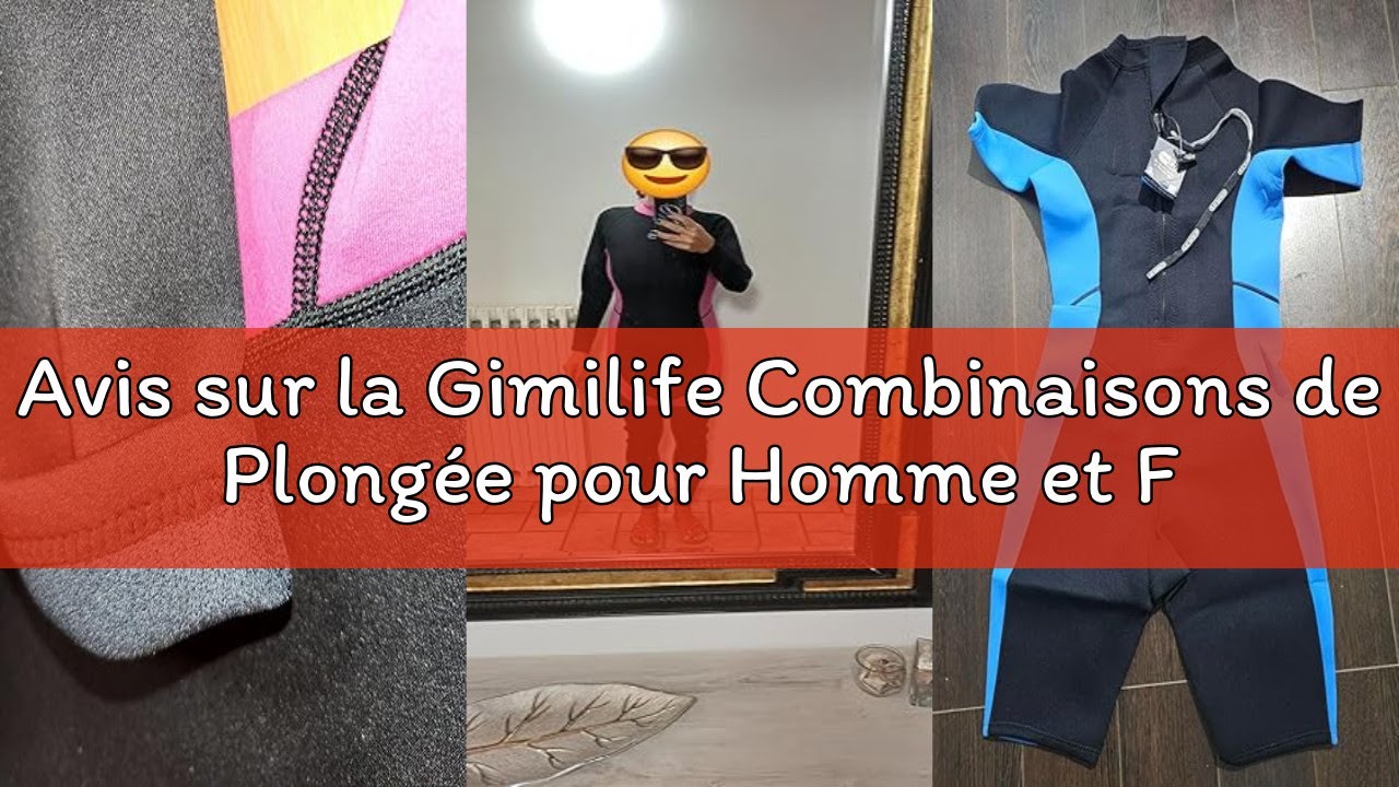 Avis sur la Gimilife Combinaisons de Plongée pour Homme et Femme, Combinaison Plongée Homme Shorty 3