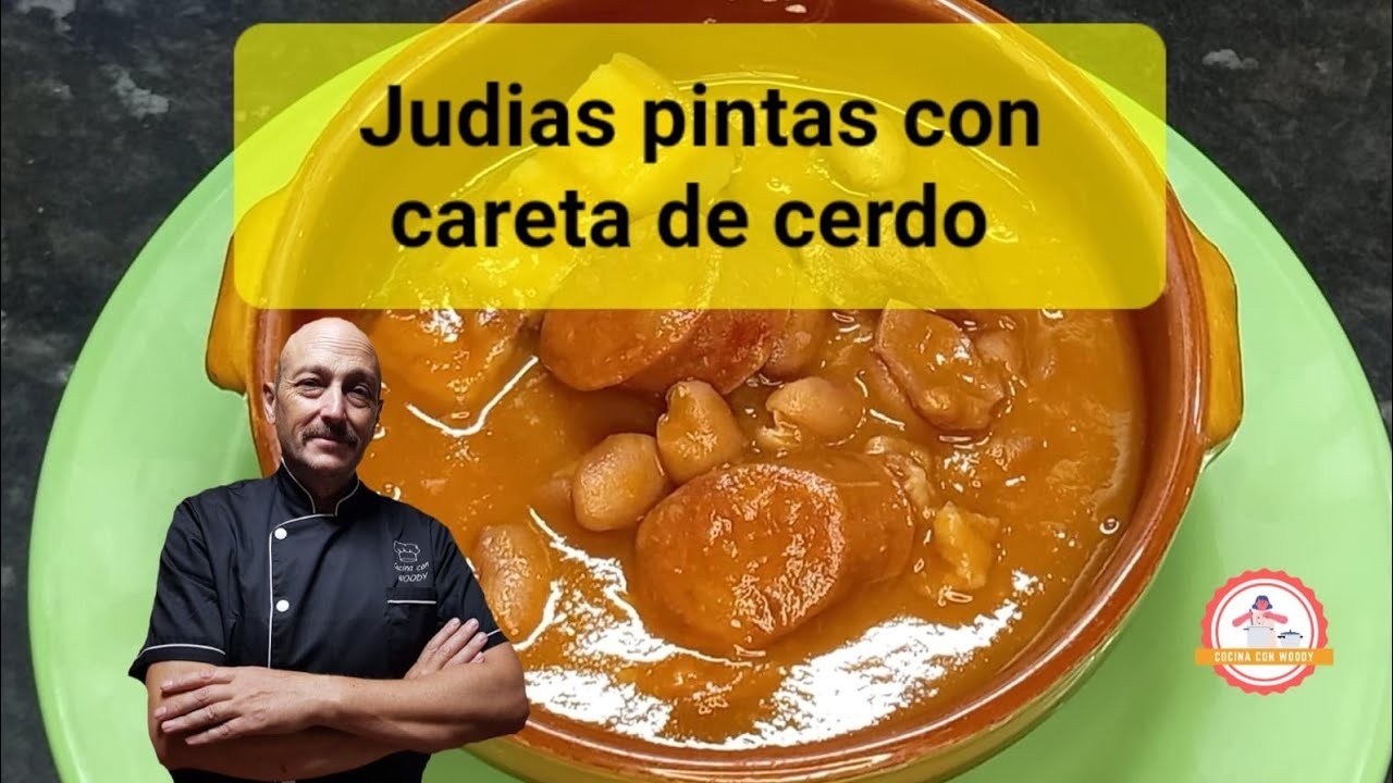 Judías pintas con careta de cerdo