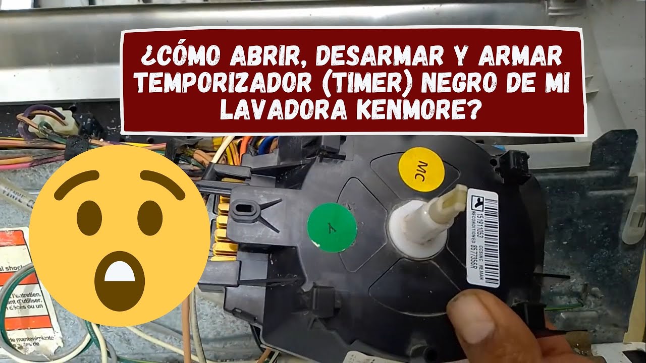 ¿Cómo abrir, desarmar y armar temporizador (timer) negro de lavadora Kenmore para limpiar platinos?