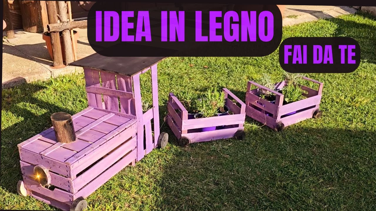 Trenino in legno fai da te - Idea di riciclo con le cassette in legno