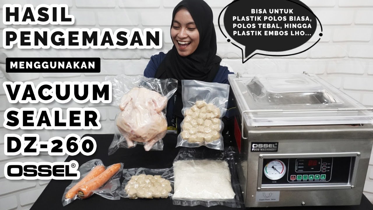 SEMUA JENIS PLASTIK BISA DENGAN MESIN VACUUM SEALER DZ-260 OSSEL