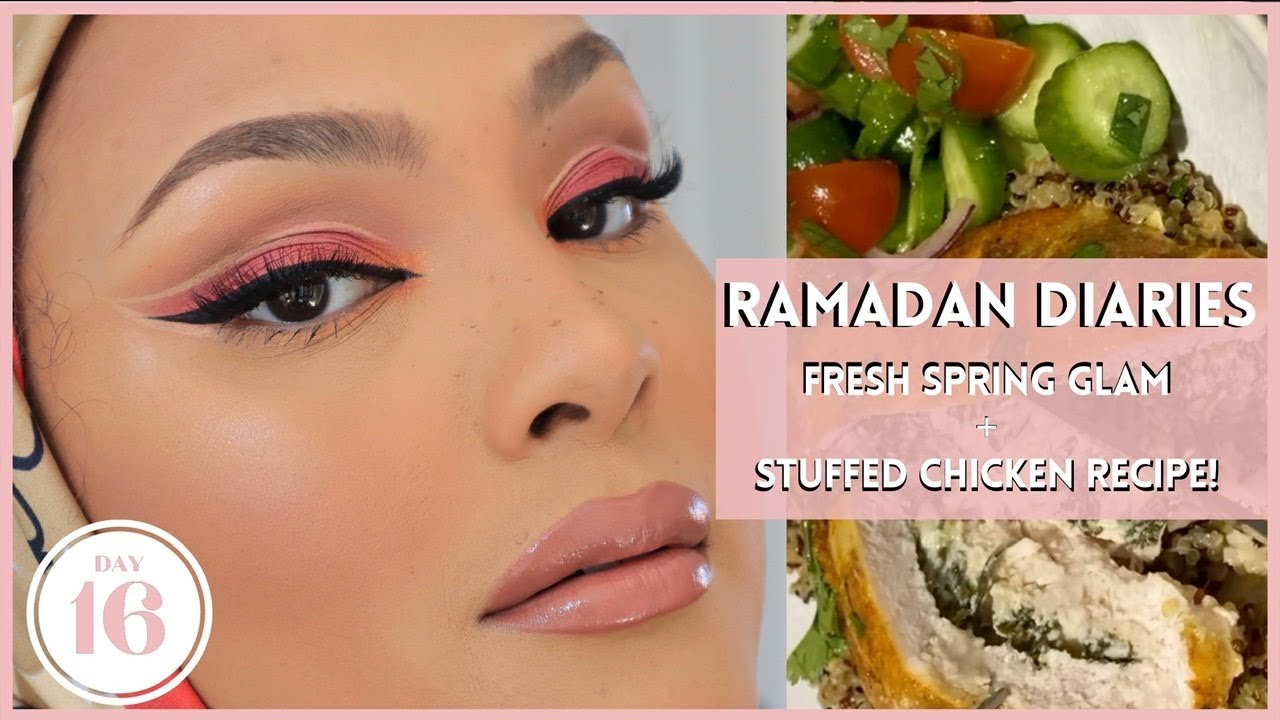 INSANELY PRETTY EID\ SPRING MAKEUP+ MY FAMOUS STUFFED CHICKEN RECIPE11 | Ramadan day 16 | CHINUTAY