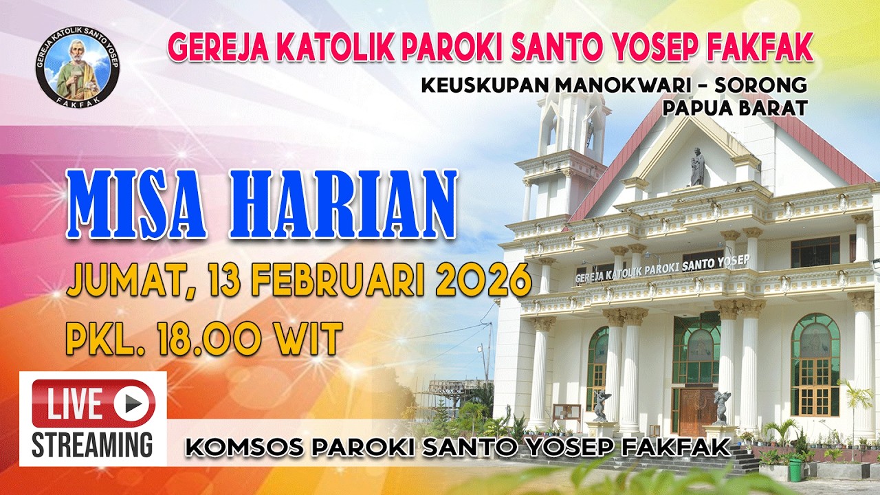 MISA HARIAN || JUMAT, 13 FEBRUARI 2026 || PKL 18.00 WIT