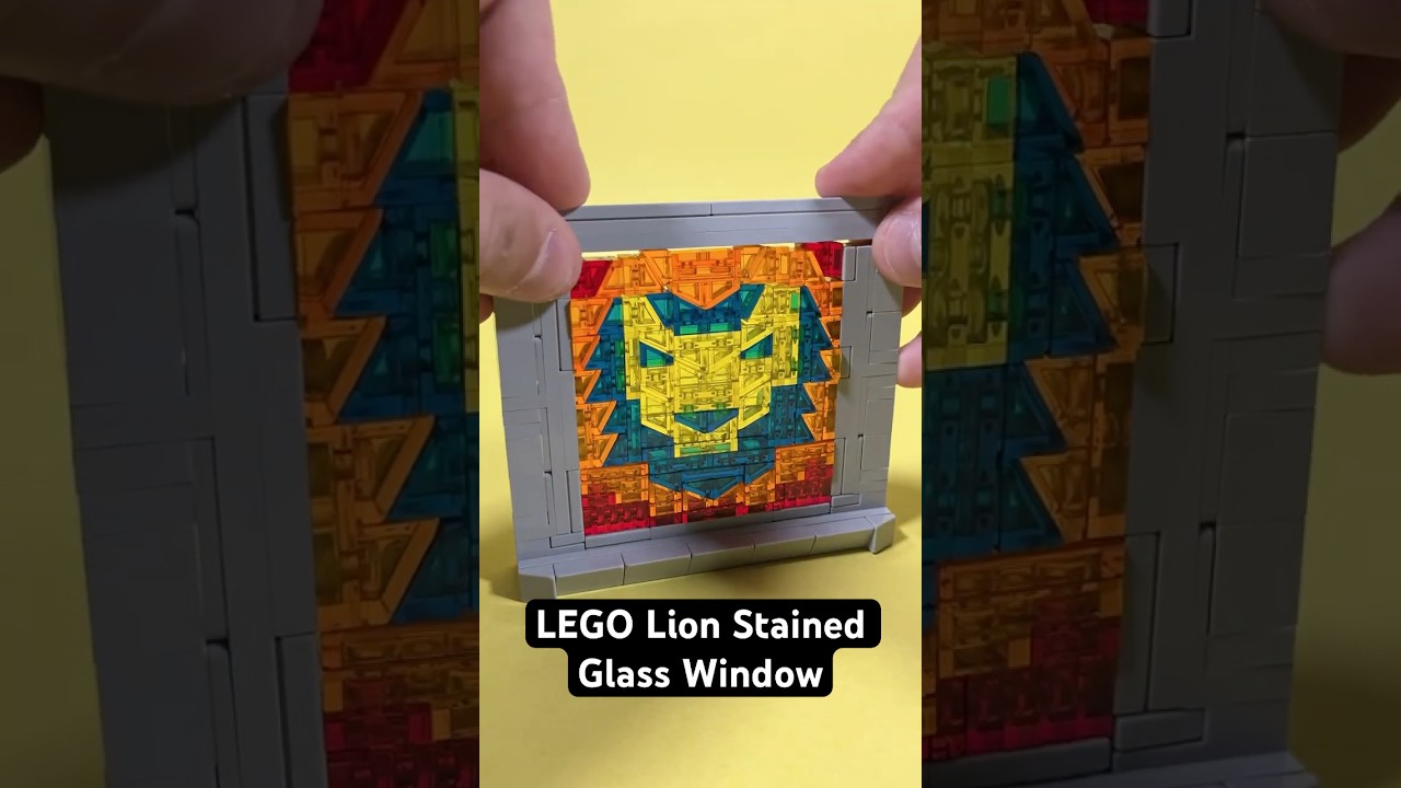 LEGO Lion Stained Glass Window