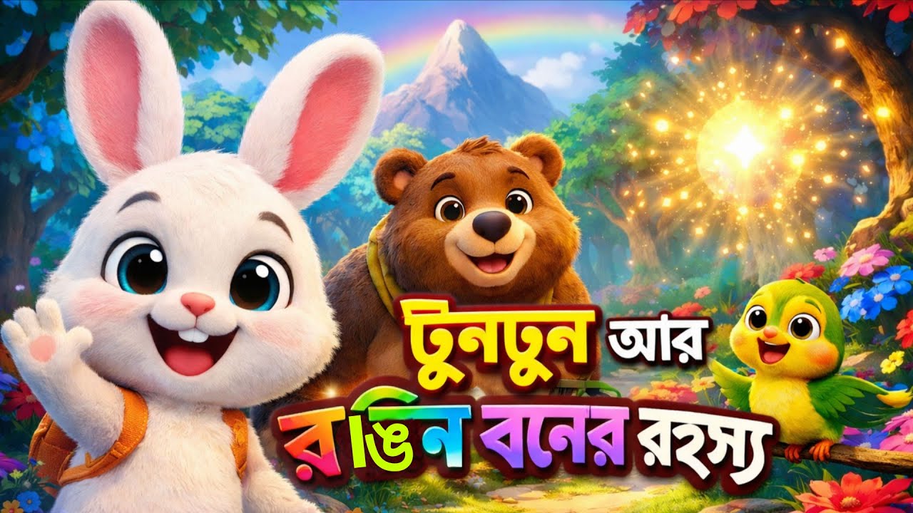টুনটুন আর রঙিন বনের রহস্য  | Bangla Rupkothar Golpo | Cartoon Video| 3D Cartoon Bangla Story