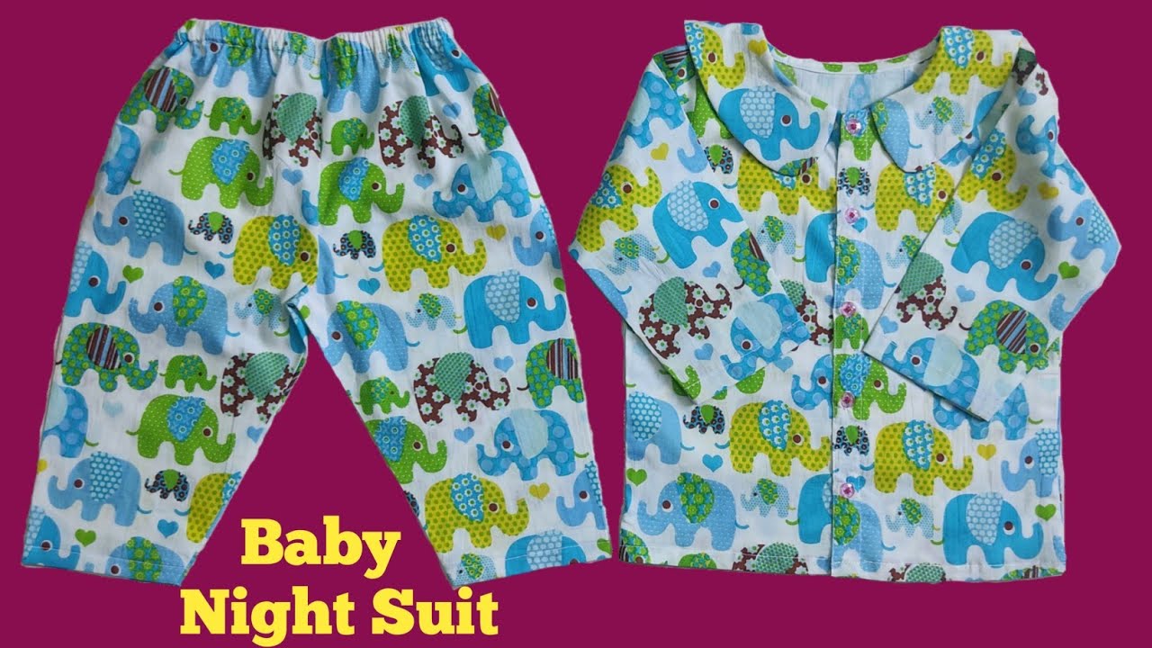 Baby night suit cutting and stitching | Baby Night dress