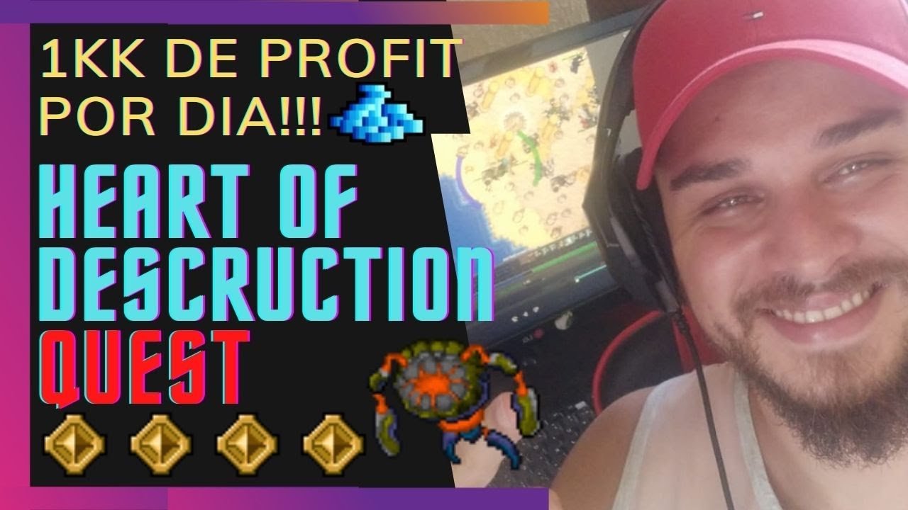 TIBIA - GOLD TOKEN QUEST HEART OF DESTRUCTION QUEST PARTE 1 - ACESSO GT ZAO - RUPTURE
