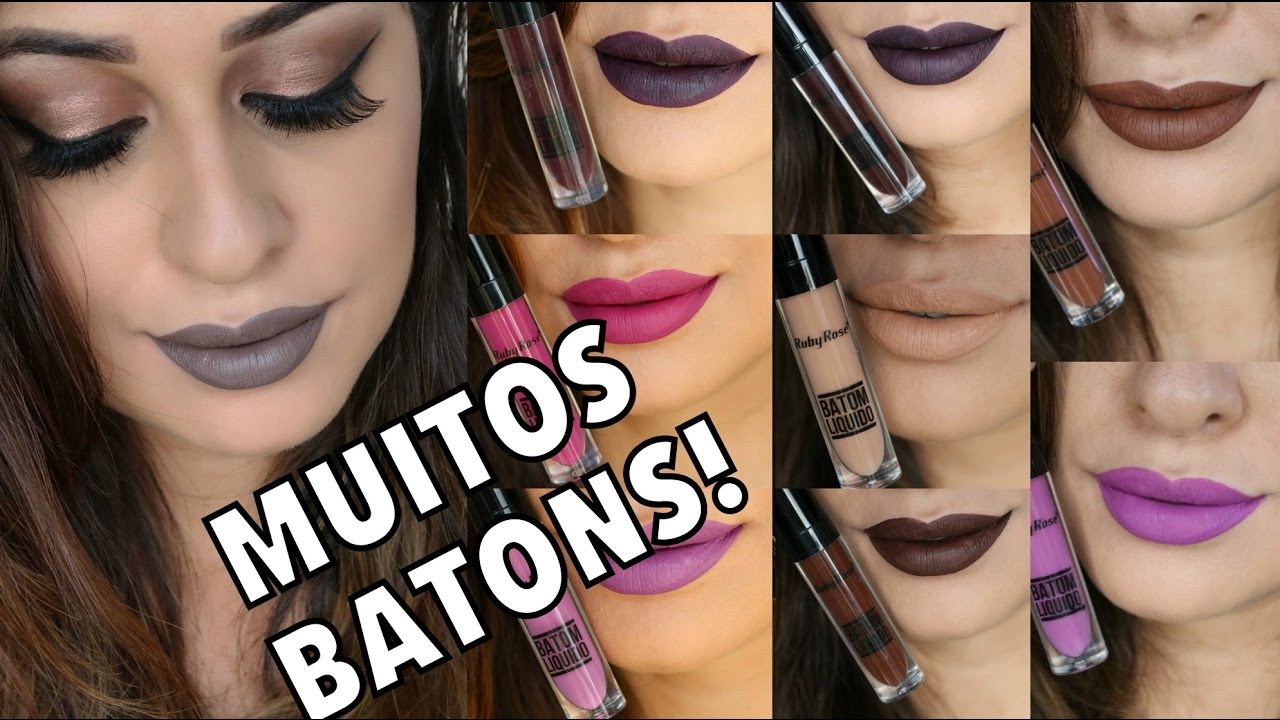 BATONS LIQUIDOS MATTE RUBY ROSE - 23 CORES - RESENHA + SWATCH