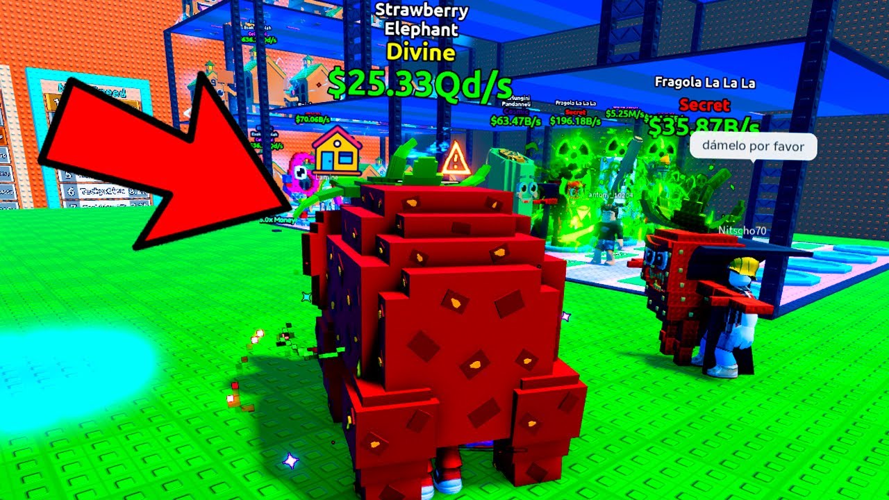 ME UNÍ A SERVIDORES PUBLICOS con el STRAWBERRY ELEPHANT en Escapa del Tsunami Brainrot 😱