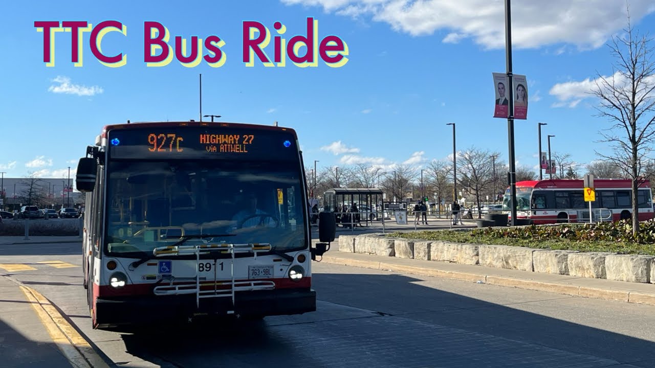 Toronto TTC 927C Highway 27 Express Bus Ride - Full Route Southbound 4/19/2024