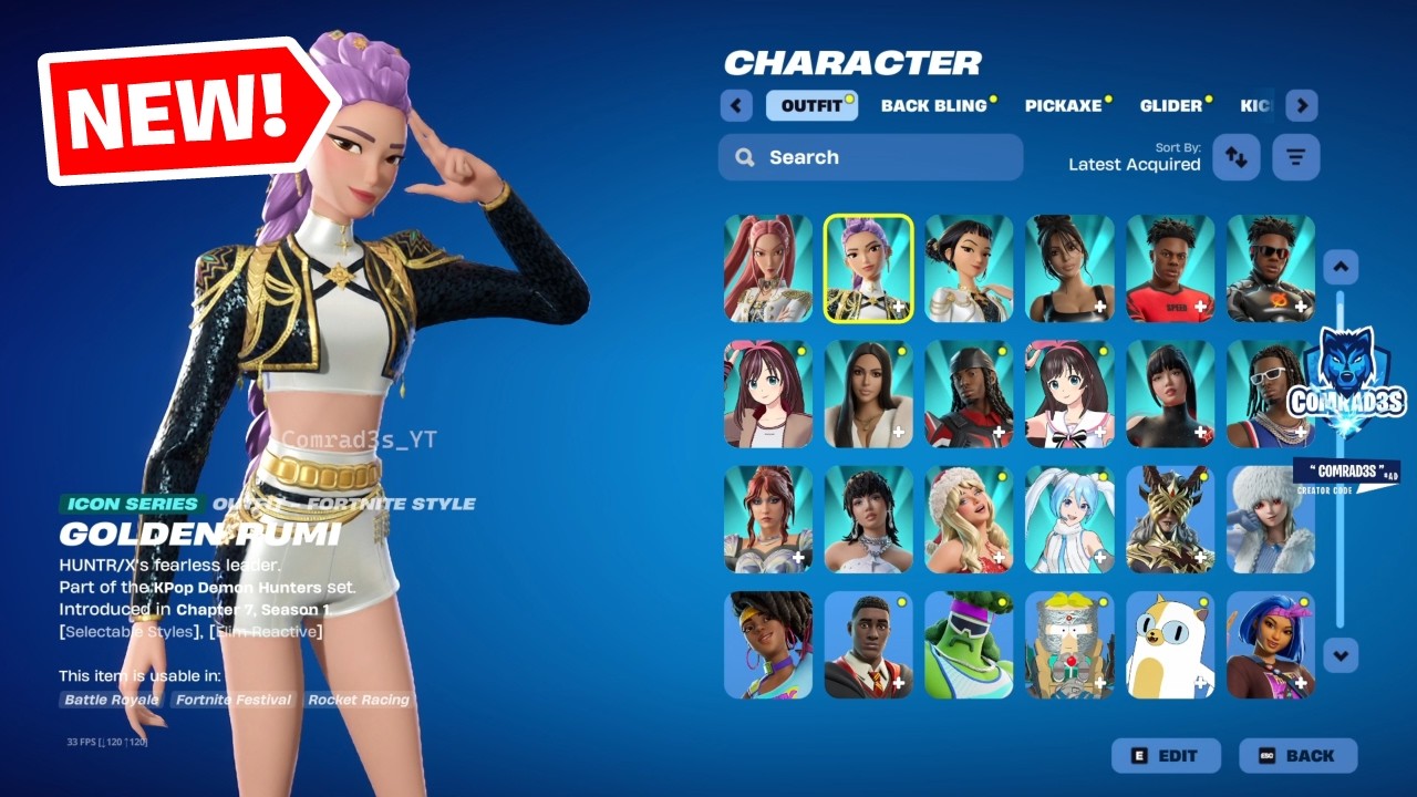 Fortnite New Leaked Skins (CHAPPELL ROAN, KPop Demon Hunters Wave 2, JINU) and All Cosmetics