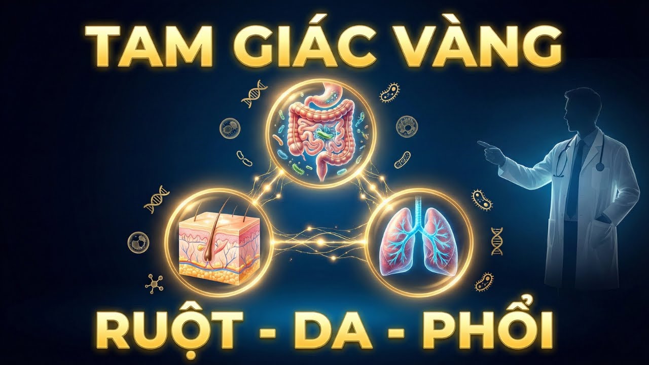 Trục Ruột - Da - Phổi: Giải Mã Mối Liên Kết Sinh Học & Cách Tái Thiết Cơ Thể (Không Cần Thuốc).