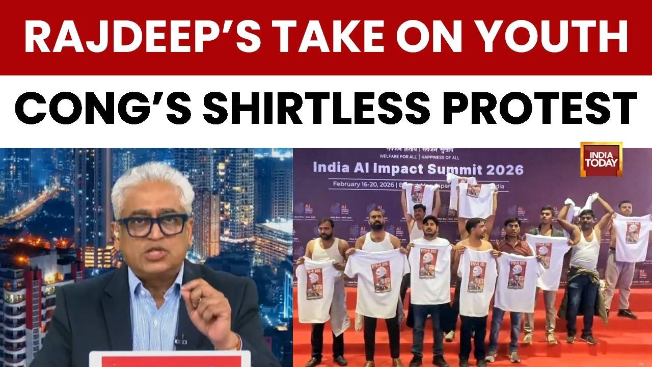 Rajdeep Sardesai's Take On Youth Congress Shirtless Protest At AI Summit 2026 | India Today