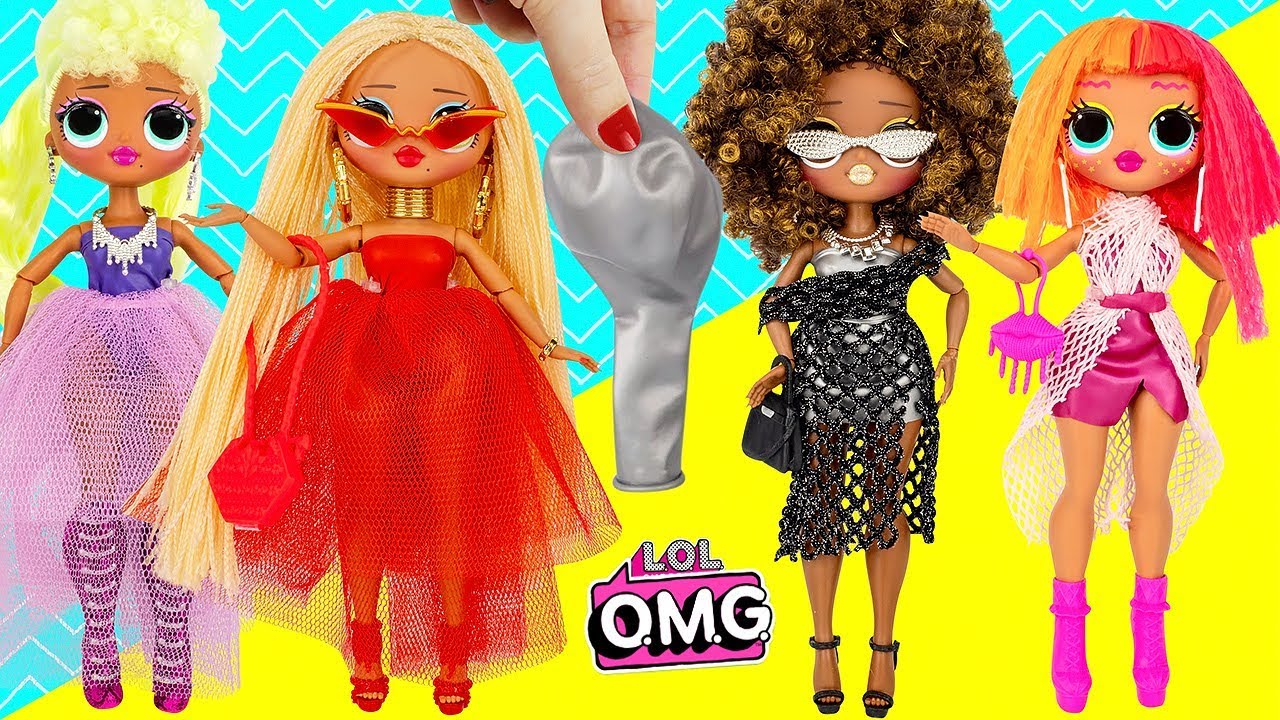 DIY Making Dresses with Balloons for OMG Fashion Style Dolls