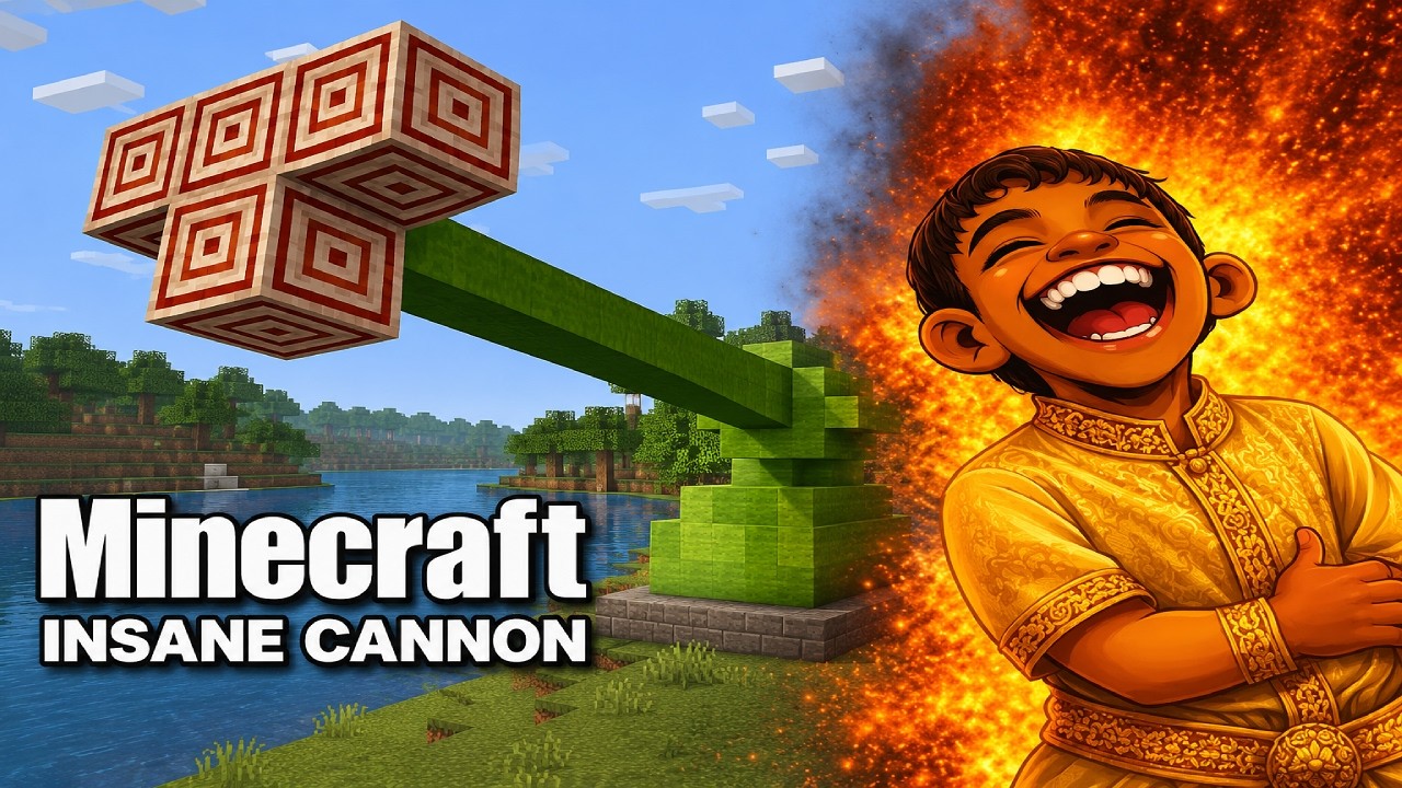 🔥 Fire Cannon vs Huge Target! | Rethysak (age 10) Plays Minecraft