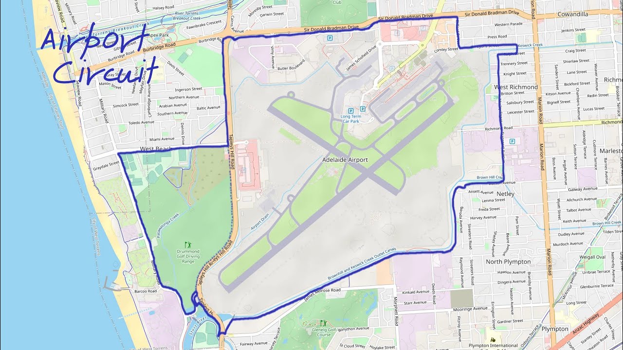 Slow Cycling around Adelaide - Airport Circuit - it's rough!