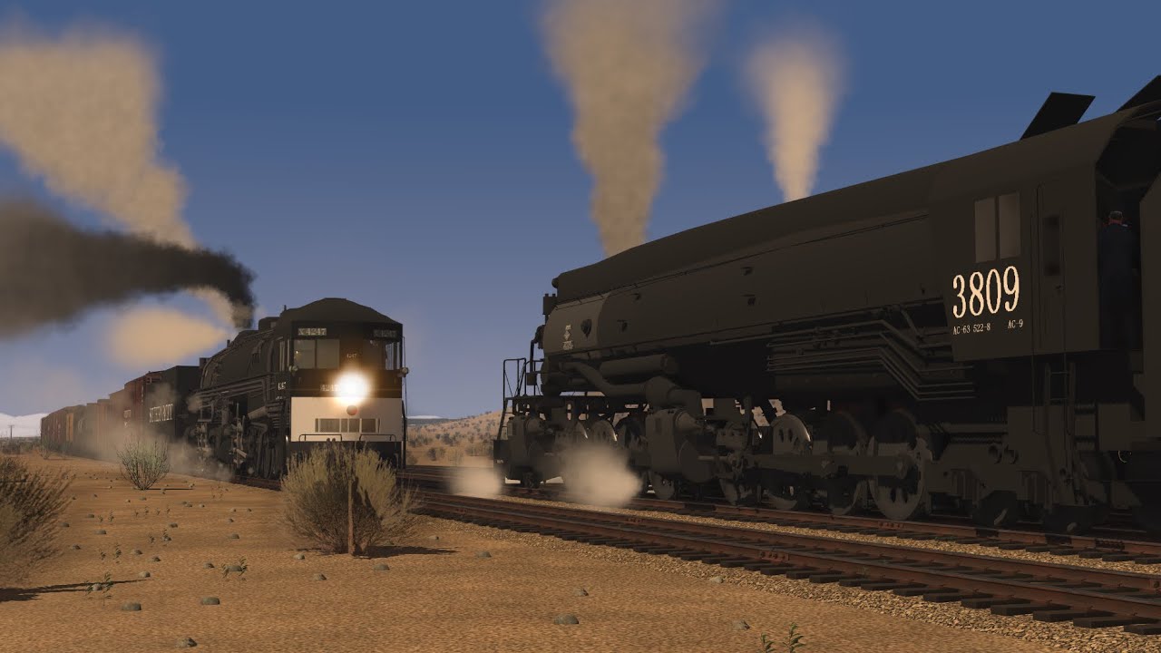 Southern Pacific Cab Forwards and AC-9 Articulateds working on the Modoc Line (Trainz 2019)