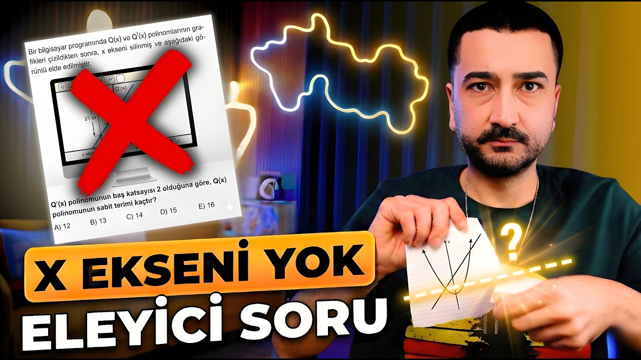 X Ekseni Nerede? | Türev ile Çözülen Eleyici Soru 🎯