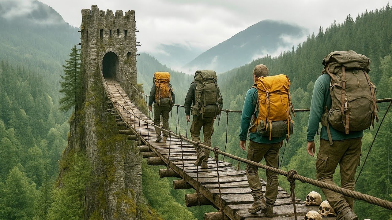 Explorers Reach a Secret Devil’s Cliff Deep in the Woods but Are Forced to Hide Inside as Prisoners