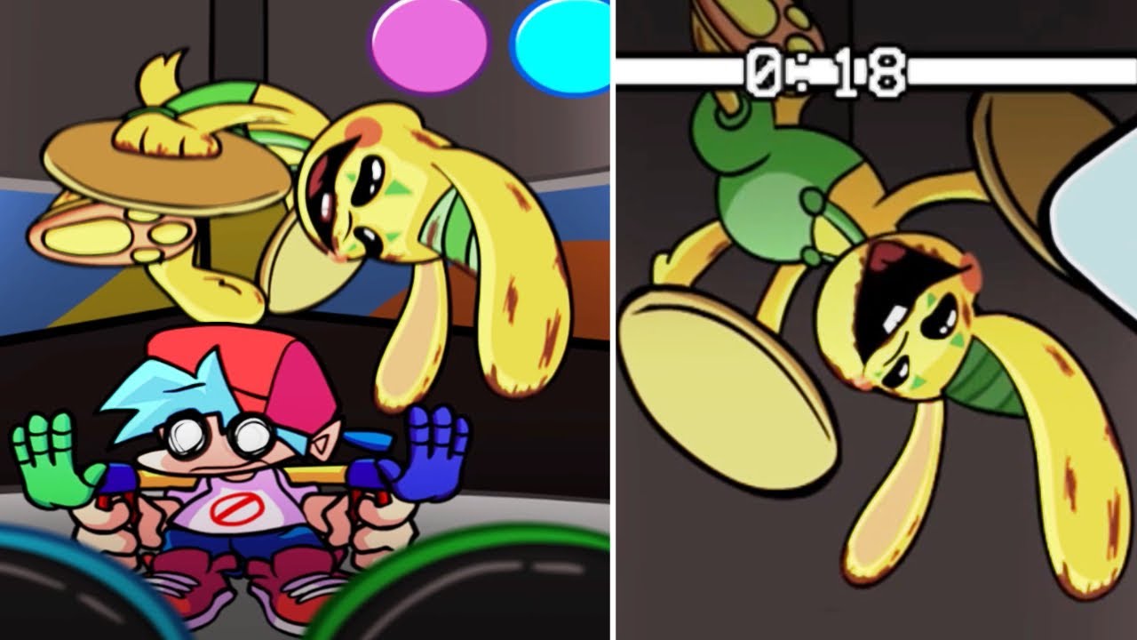 FNF V.S Bunzo Bunny + Mommy Long Legs Comparison FULL HORROR MOD (Poppy Funktime Chapter 2)