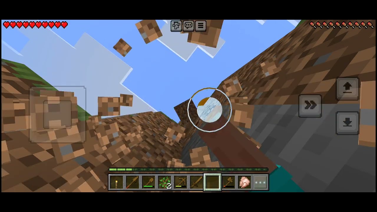 Eu jogando teste do Minecraft