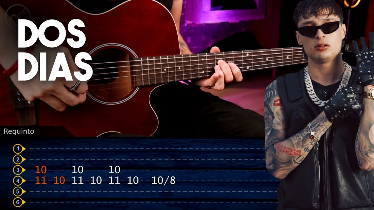 Dos Días - Tito Double P x Peso Pluma  ACORDES + REQUINTO Tutorial Guitarra | Christianvib