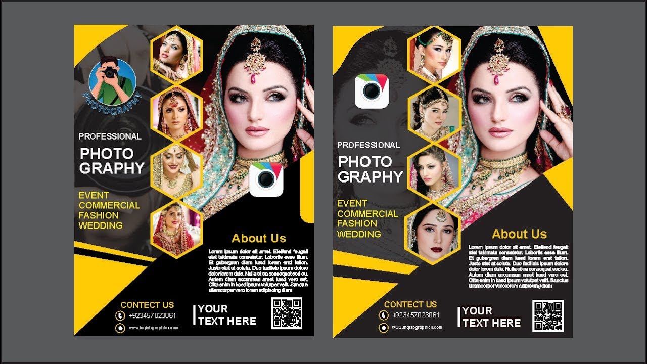 How to Make Best Fashion Photography Flyer Design in CorelDraw X7  Full beginners Tutorial