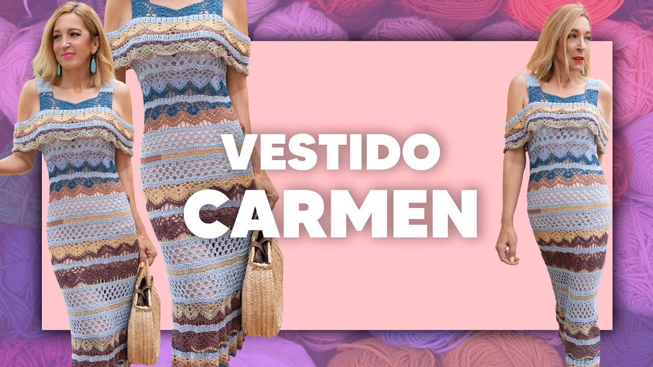 VESTIDO CARMEN - TEJER CROCHET SÚPER FÁCIL en Tejer es de guapas