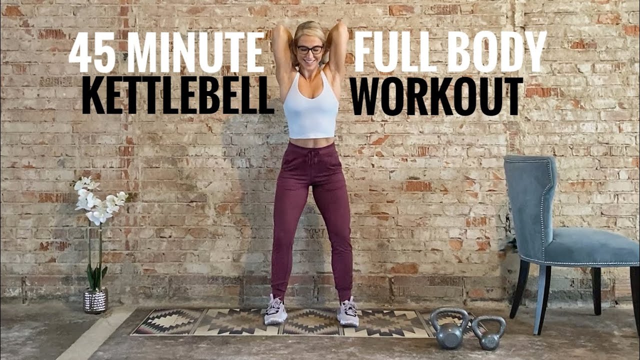45 Minute Full Body Kettlebell Workout | Strength | At-Home