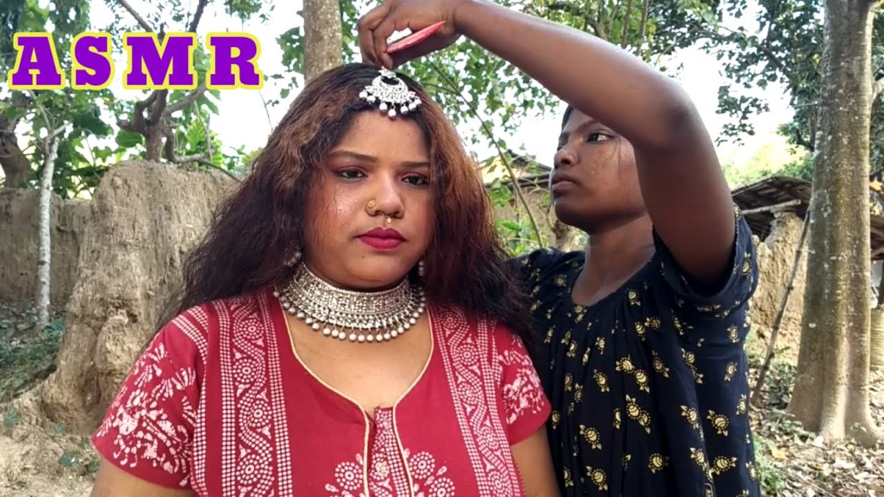 ASMR~ Festival Makeup & Hairstyle Outdoor Does My Sweet Sister (Whispering) ❤️💄