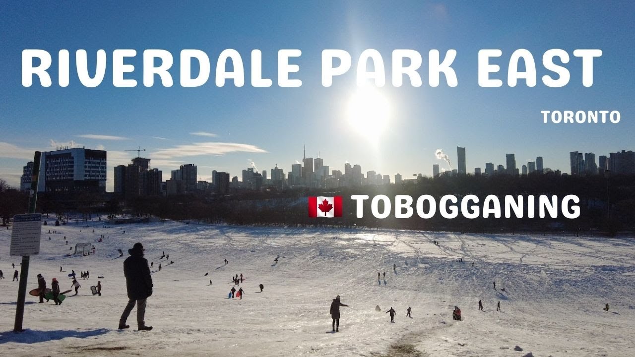 Winter Walk I Riverdale Park East I Tobogganing I  Toronto ❄️🇨🇦【4K】