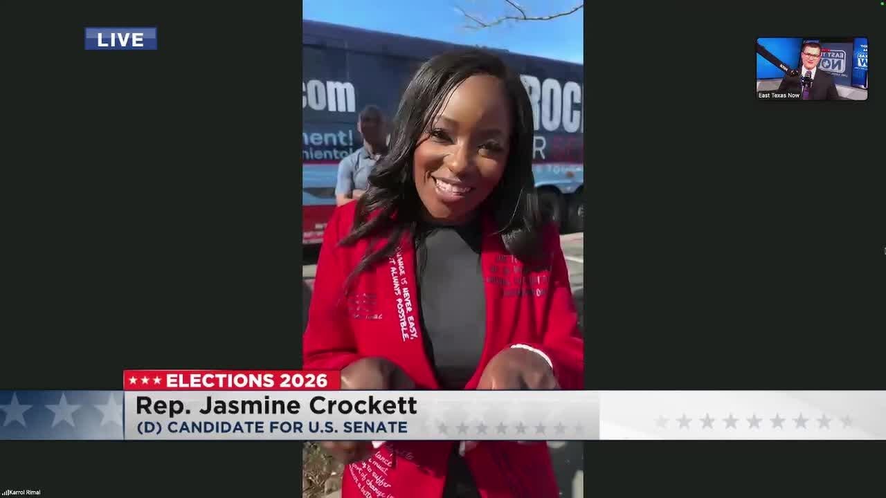 Jasmine Crockett cites voting location confusion on Texas primary day | Texas Senate Primary