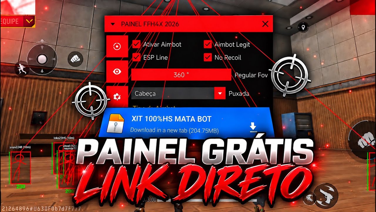 PAINEL🚀🔥XIT REGEDIT MOBILE GR&Aacute;TIS PARA FF 2026 + FFH4X PARA ANDROID E IPHONE XIT PARA MOBILE FF