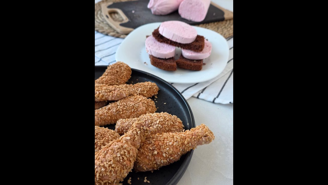 колбаса из зефира, зефирные наггенсы и куриные ножки