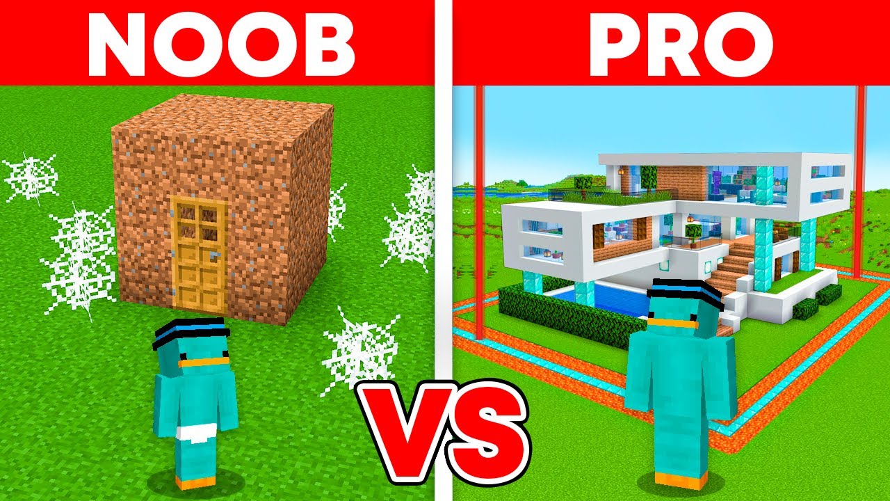 NOOB vs PRO: Reto de Base M&Aacute;S SEGURA Para Proteger a mi FAMILIA en Minecraft!