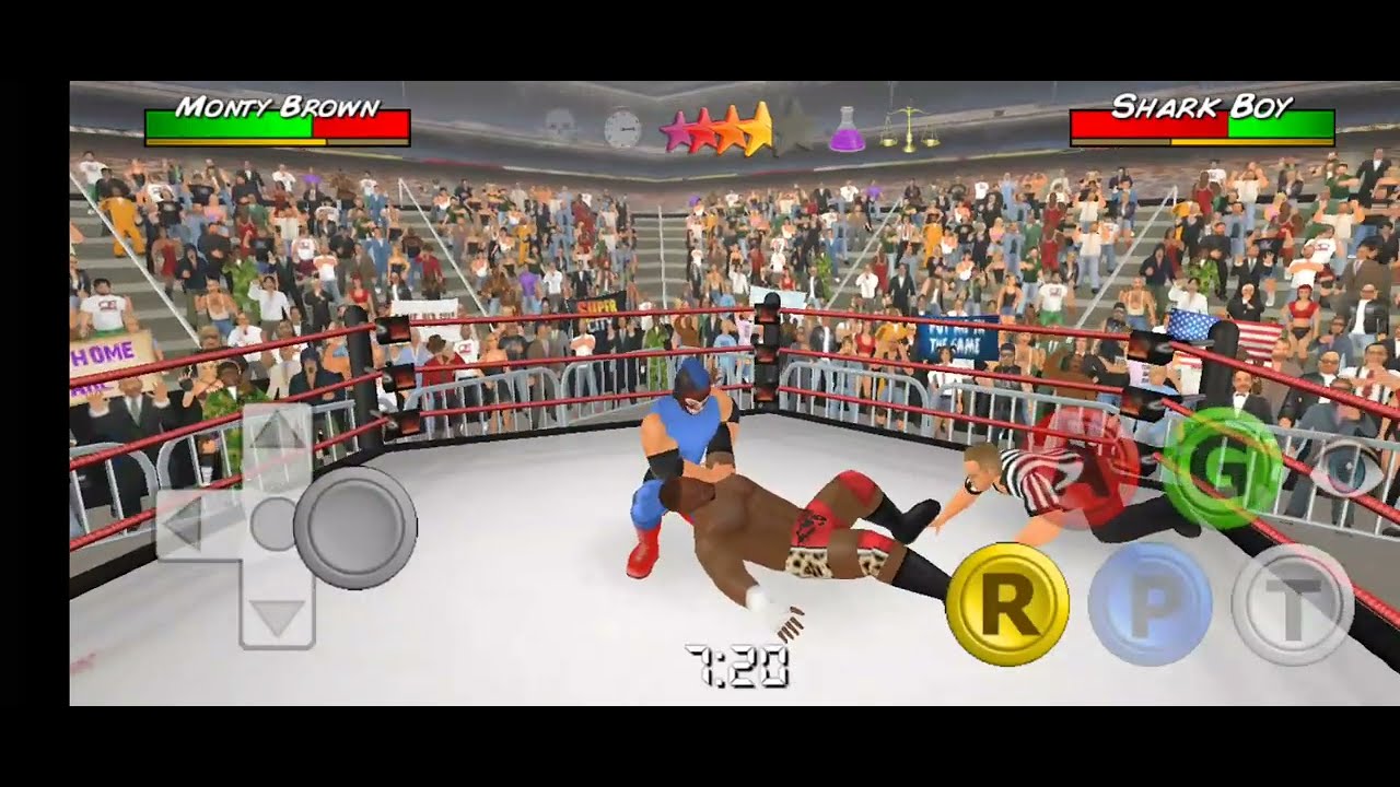 Wrestling Empire : Monty Brown vs Shark Boy 