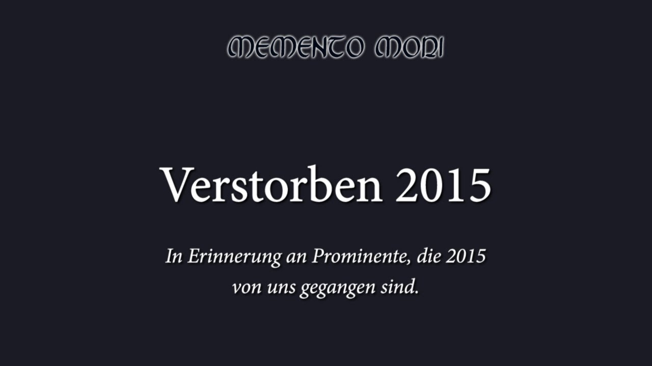 Verstorbene Prominente 2015