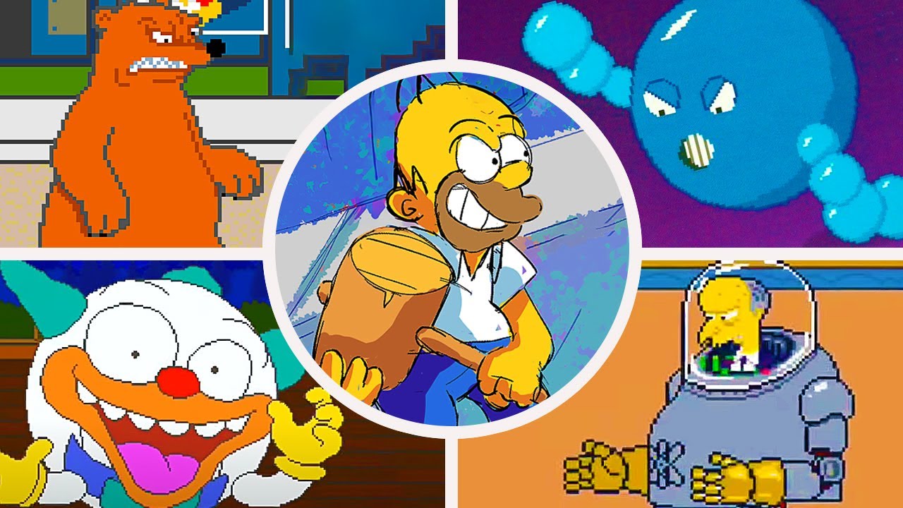 The Simpsons Arcade Game - All Bosses & Ending