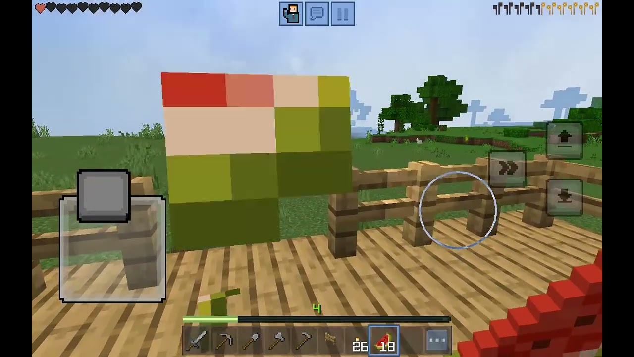 Minecraft ana seri bölüm 3 tarla yaptım bahçe yaptım (Minecraft)