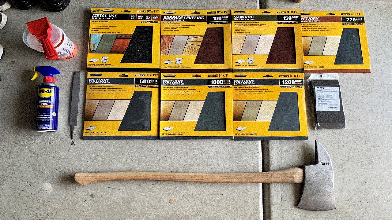 How to polish an Axe with No power tools