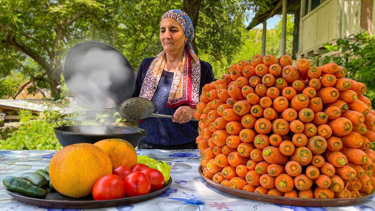 Старинный, но очень вкусный рецепт плова в казане, приготовленный в горной деревне