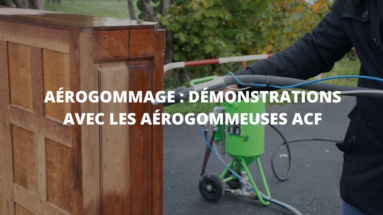 Aérogommage : différentes applications avec les aérogommeuses ACF: bois, métal, pierre #aerogommage