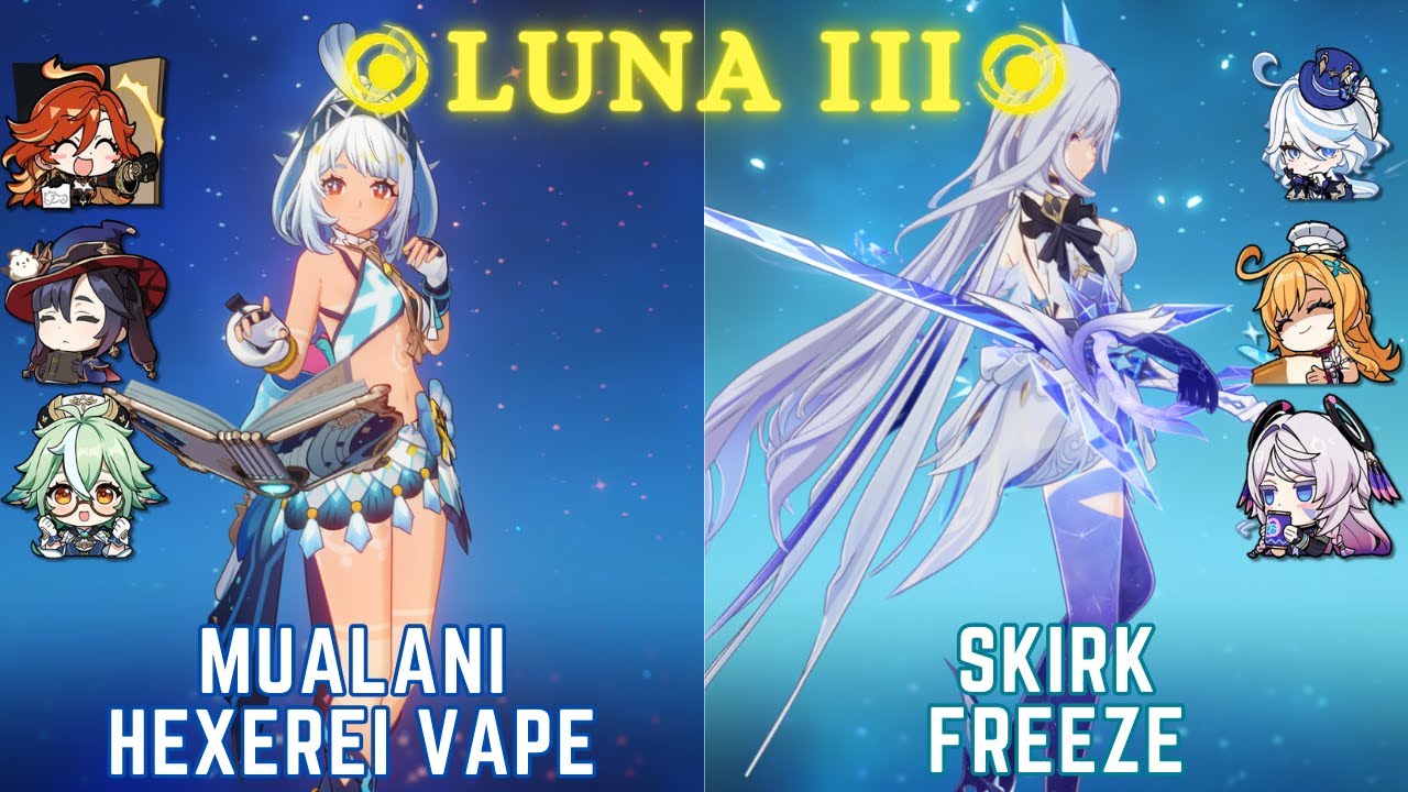 C0 Mualani Hexerei Vape & C0 Skirk Freeze - Genshin Luna III Spiral Abyss Floor 12