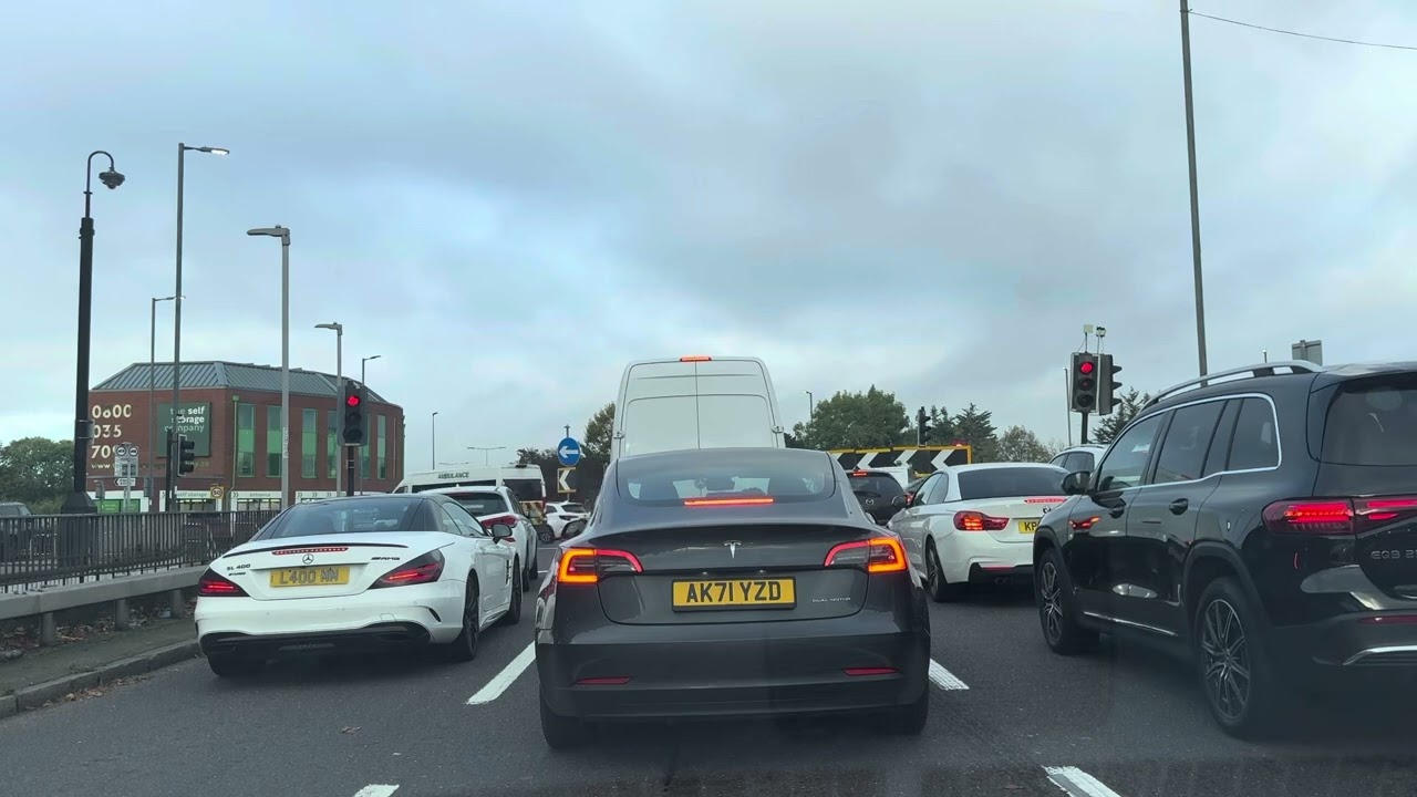 Borehamwood test routes back from Mill Hill to apex corner 3 exit to Stirling Corner Roundabout 2 ex