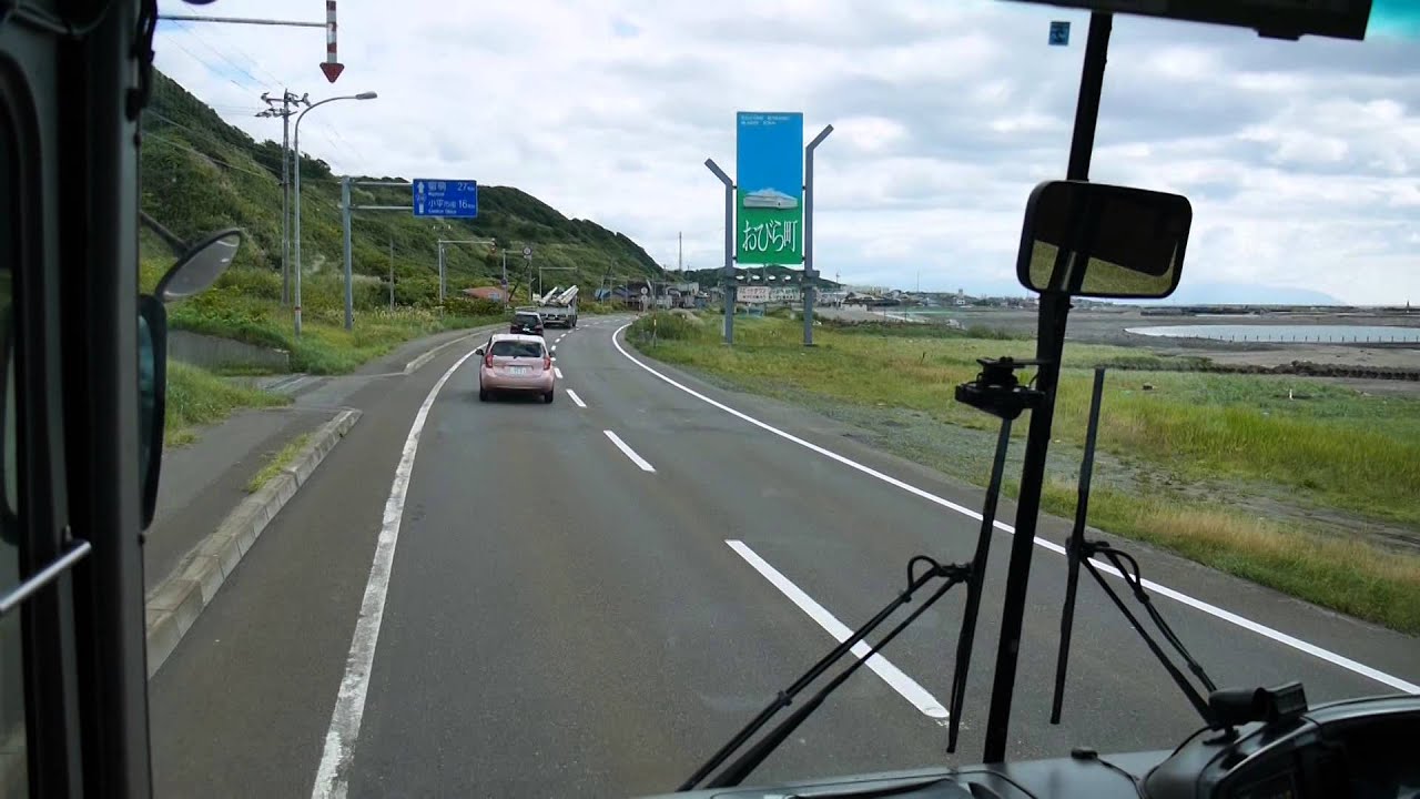 【前面展望】羽幌営業所ー留萌駅前・留萌十字街【沿岸バス・豊富留萌線_日本縦断中！】