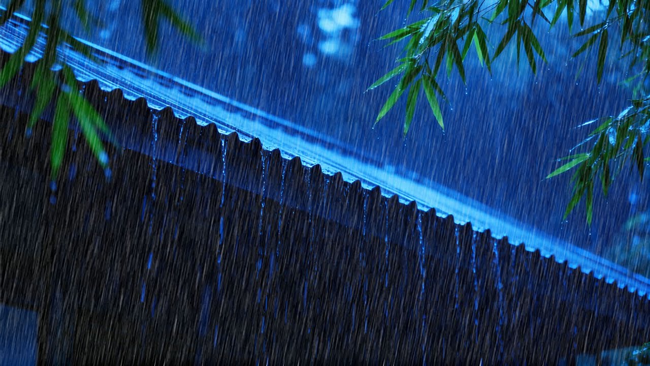 Fall Asleep in Just 3 Minutes with Torrential Rain & Powerful Thunder on a Tin Roof in the Forest