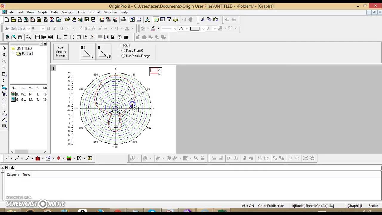 OriginPro 8: Antenna Radiation Pattern Drawing by Sounik Kiran