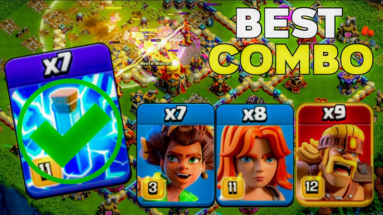Unstoppable Combo! TH16 Zap Root Rider Valks & Super Barbarian Legend League Attacks!