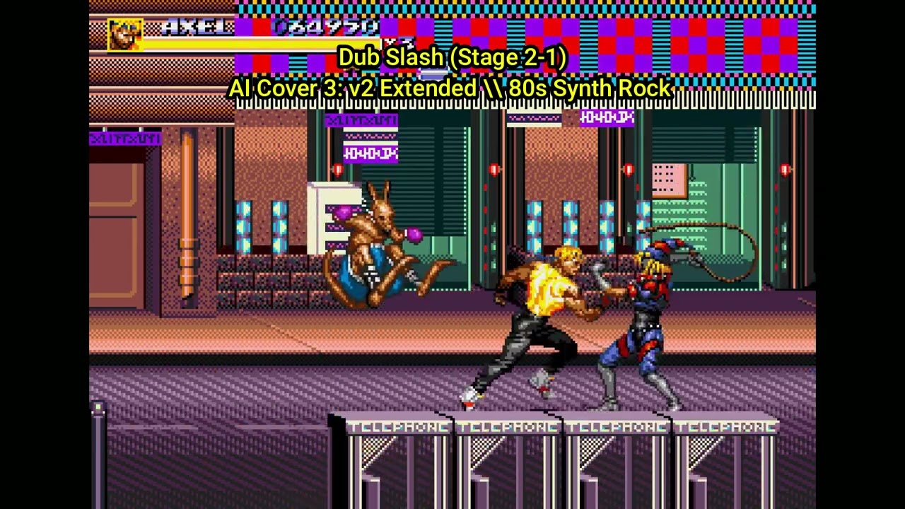 Streets Of Rage 3 - Dub Slash (Stage 2-1) [AI Cover 3: v2 Extended] \\ 80s Synth Rock